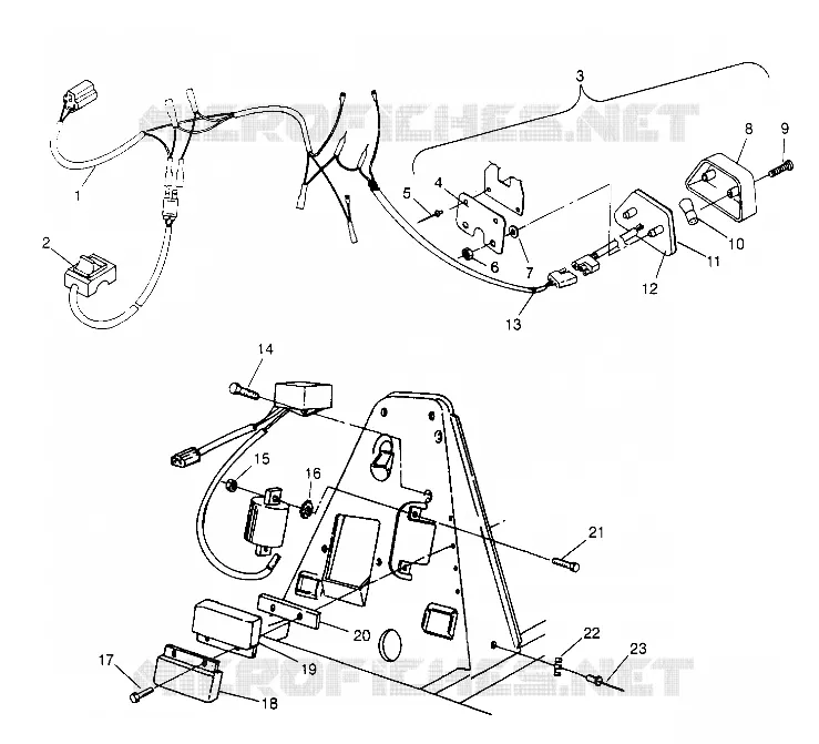 ELECTRICITE/FEU ARRIERE ASSEMBLY TRAIL BLAZER W957221 (4930363036C003) Polaris ATV autre 1995 TRAIL BLAZER  TRAIL BLAZER - W957221