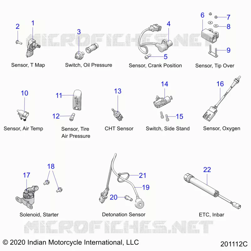 ELECTRICITE, COMPONENTS 2 - N21THAAA ALL OPTIONS (201112C) Polaris INDIAN MOTORCYCLE 1800 2021 SPRINGFIELD 111  SPRINGFIELD 111