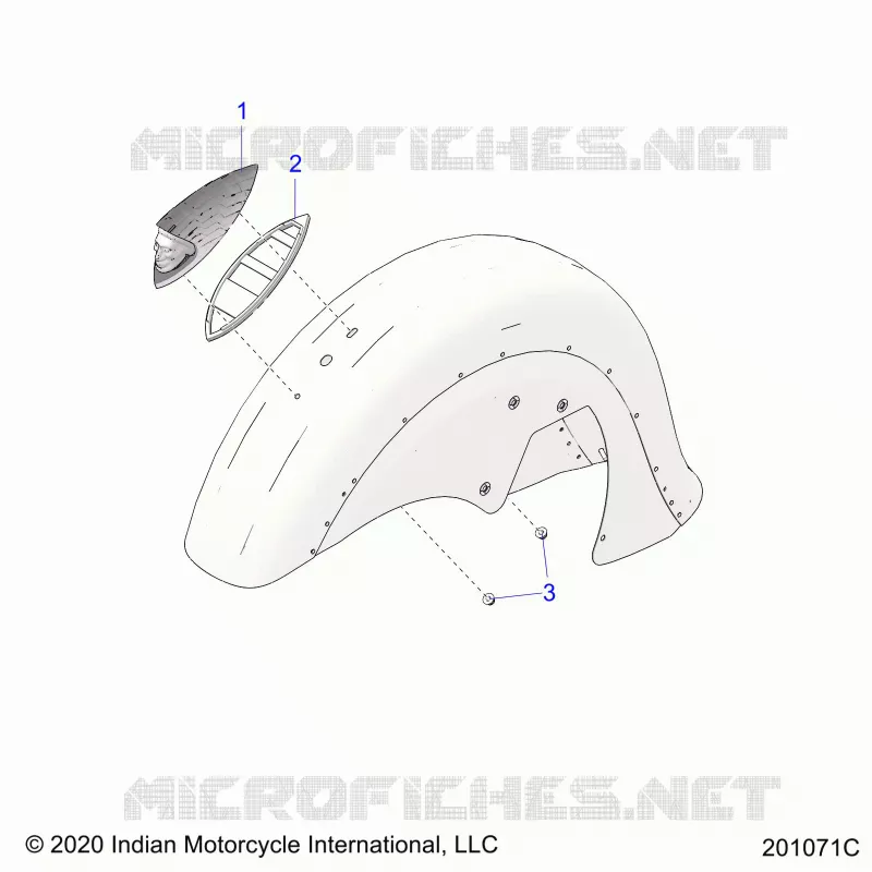 ELECTRICITE, LIGHT, HEADDRESS  - N21THAAA ALL OPTIONS (201071C) Polaris INDIAN MOTORCYCLE 1800 2021 SPRINGFIELD 111  SPRINGFIELD 111