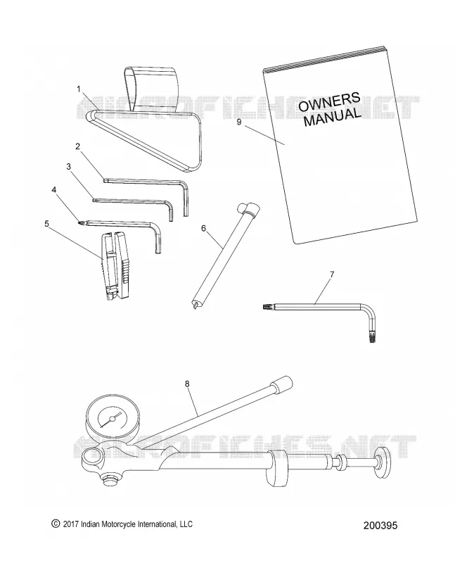 OUTILS - N21THAAA ALL OPTIONS (200395) Polaris INDIAN MOTORCYCLE 1800 2021 SPRINGFIELD 111  SPRINGFIELD 111