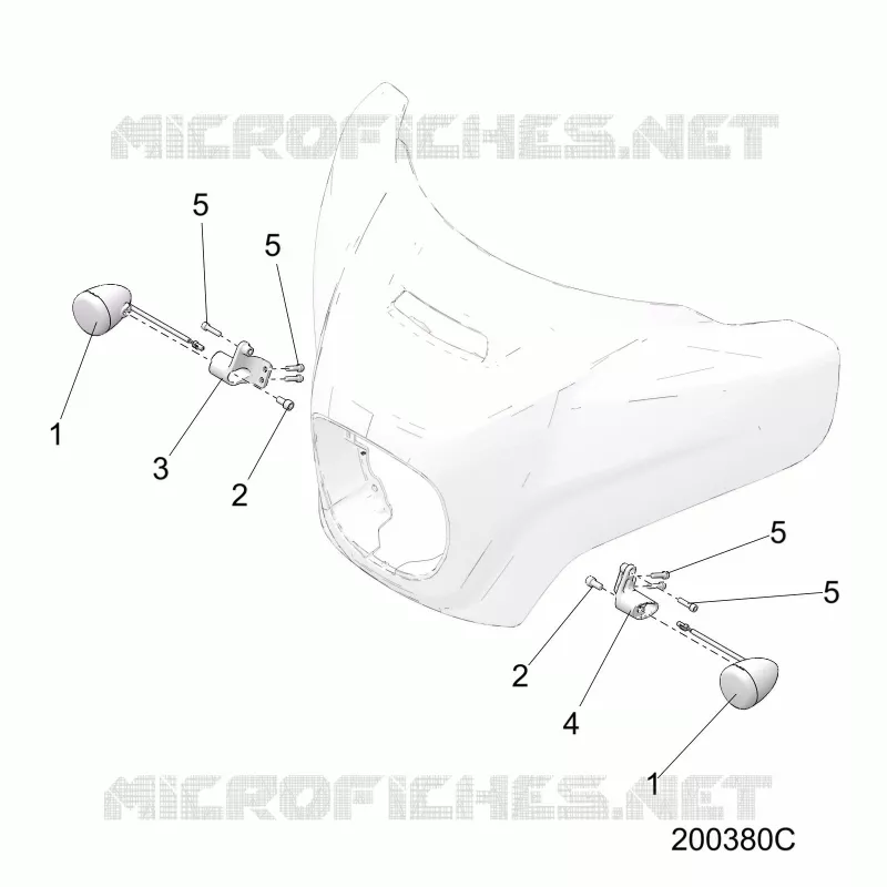 ELECTRICITE, TURN SIGNALS, FRONT - N20TCEBB ALL OPTIONS (200380C) Polaris INDIAN MOTORCYCLE 1900 2020 CHIEFTAIN ELITE  CHIEFTAIN ELITE
