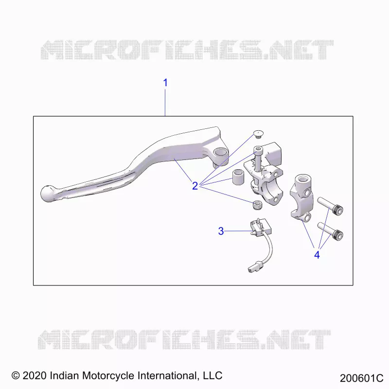 CONTROLS, LEVIER D'EMBRAYAGE ASM. - N20RTT22 (200601C) Polaris INDIAN MOTORCYCLE 1200 2020 FTR 1200 RALLY  FTR 1200 RALLY