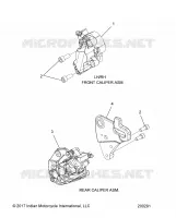 BRAKES, ETRIERS DE FREIN AVANT AND REAR   N18TCEAA ALL OPTIONS (200291) pour Polaris CHIEFTAIN ELITE de 2018