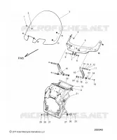 CARENAGES ASM, WINDSHIELD MOUNT   N18TCEAA ALL OPTIONS (200340) pour Polaris CHIEFTAIN ELITE de 2018