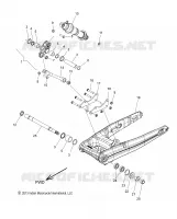 SUSPENSION ARRIERE ASM., SWING ARM AND SHOCK   N18TCEAA ALL OPTIONS (49INDIANSUSPRR14) pour Polaris CHIEFTAIN ELITE de 2018