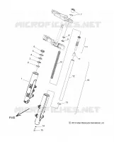 SUSPENSION AVANT FORKS   N18TCEAA ALL OPTIONS (49INDIANFORK15R) pour Polaris CHIEFTAIN ELITE de 2018