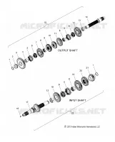 SYSTÃˆME DE TRANSMISSION, INPUT/OUTPUT SHAFT ASM.   N18TCEAA ALL OPTIONS (49INDIANTRANS14) pour Polaris CHIEFTAIN ELITE de 2018