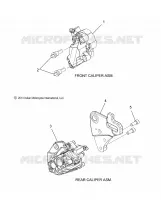 BRAKES, ETRIERS DE FREIN AVANT AND REAR   N18TFAAA ALL OPTIONS (49INDIANCALIPER14) pour Polaris CHIEFTAIN CLASSIC de 2018