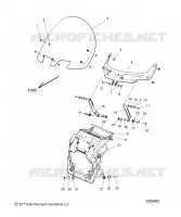 CARENAGES ASM, WINDSHIELD MOUNT   N18TFAAA ALL OPTIONS (200340) pour Polaris CHIEFTAIN CLASSIC de 2018
