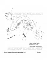 CARROSSERIE   GARDE BOUE AVANT   N18TFAAA ALL OPTIONS (200312) pour Polaris CHIEFTAIN CLASSIC de 2018