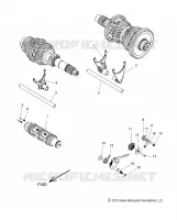 DRIVE TRAIN, FOURCHETTES DE SELECTION AND DRUM   N18TFAAA ALL OPTIONS (49INDIANSHIFTFORK14) pour Polaris CHIEFTAIN CLASSIC de 2018