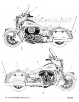 EMBLEMESS   N18TFAAA ALL OPTIONS (200228) pour Polaris CHIEFTAIN CLASSIC de 2018