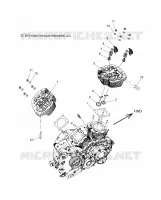ENGINE, CULASSE ASM.   N18TFAAA ALL OPTIONS (49INDIANCYLHEAD14) pour Polaris CHIEFTAIN CLASSIC de 2018