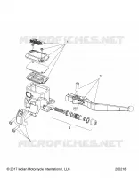 FREIN AVANT, LEVER AND MASTER CYLINDER   N18TFAAA ALL OPTIONS (200218) pour Polaris CHIEFTAIN CLASSIC de 2018