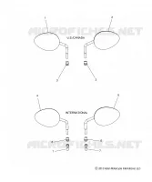 RETROVISEURSS   N18TFAAA ALL OPTIONS (49INDIANMIRROR14) pour Polaris CHIEFTAIN CLASSIC de 2018