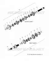 SYSTÃˆME DE TRANSMISSION, INPUT/OUTPUT SHAFT ASM.   N18TFAAA ALL OPTIONS (49INDIANTRANS14) pour Polaris CHIEFTAIN CLASSIC de 2018