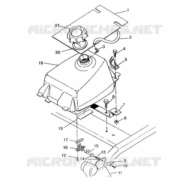 RESERVOIR A CARBURANT 6x6 400L, SWEDISH S948740 and  NORWEGIAN N948740 (4926812681009A) Polaris ATV 400 1994 SWEDISH 400L 6X6  SWEDISH 400L 6X6 - S948740