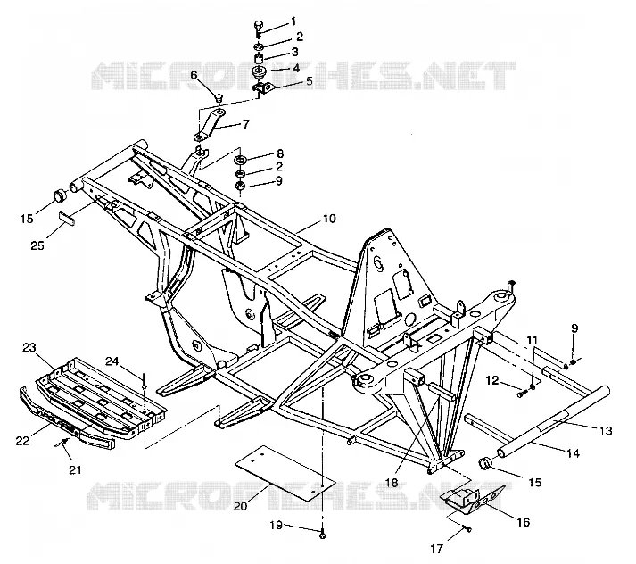 CHASSIS TRAIL BLAZER W937221 (4924082408003A) Polaris ATV autre 1993 TRAIL BLAZER  TRAIL BLAZER - W937221
