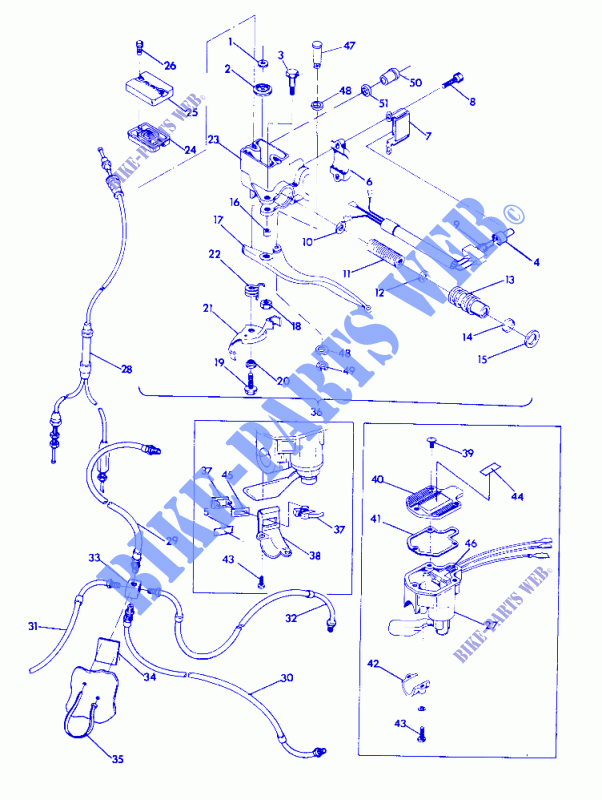 CONTROL ASSEMBLY Swedish 35O 4X4 (4923732373017A) pour Polaris Euro Trail Boss 4x4 de 1992