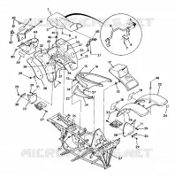 CARROSSERIE 350 2X4 / W927539 (4922882288001A) pour Polaris TRAIL BOSS 350L 2X4 de 1992