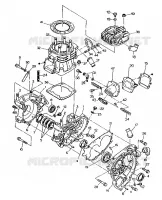 CARTERS MOTEUR AND CYLINDRE 350 2X4 / W927539 (4922882288031A) pour Polaris TRAIL BOSS 350L 2X4 de 1992
