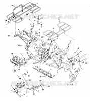 CHASSIS W/RACKS 350 2X4 / W927539 (4922882288003A) pour Polaris TRAIL BOSS 350L 2X4 de 1992