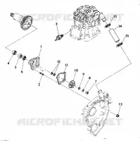 POMPE A EAU ASSEMBLY 350 2X4 / W927539 (4922882288034A) pour Polaris TRAIL BOSS 350L 2X4 de 1992
