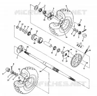 PONT ARRIERE 350 2X4 / W927539 (4922882288019A) pour Polaris TRAIL BOSS 350L 2X4 de 1992