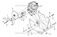 SUPPORT DE FREIN ET BOITE DROIT 350 2X4 / W927539 (4922882288029A) pour Polaris TRAIL BOSS 350L 2X4 de 1992