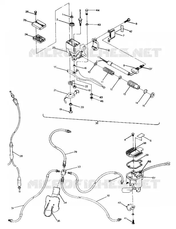 CONTROL ASSEMBLY 350 2X4/W927539 (4922882288013A) Polaris ATV 350 1992 TRAIL BOSS 350L 2X4  TRAIL BOSS 350L 2X4 - W927539