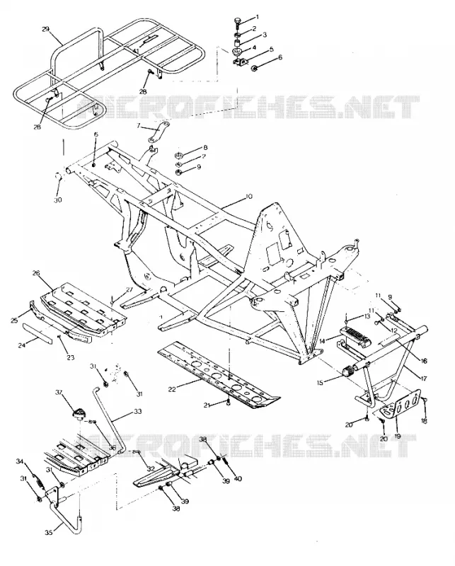 CHASSIS WITH RACKS TRAIL BOSS - UPDATE (4919771977003A) Polaris ATV 250 1991 TRAIL BOSS 250  TRAIL BOSS 250 - W918527