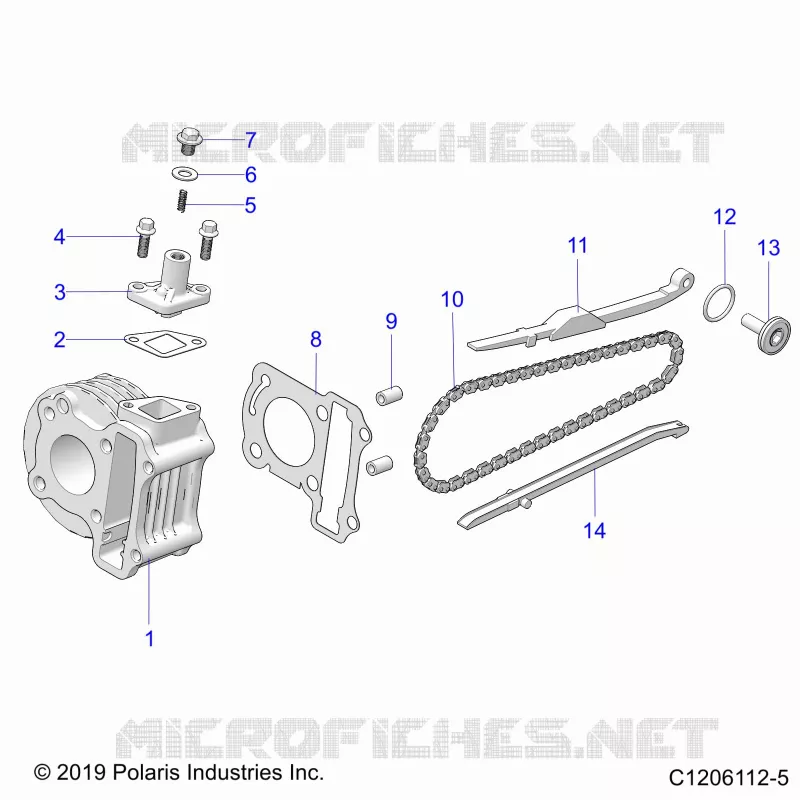 CYLINDRE - A22HBB07B3/BB07B7 (C1206112-5) Polaris OUTLAW 70 2022 OUTLAW 70  OUTLAW 70