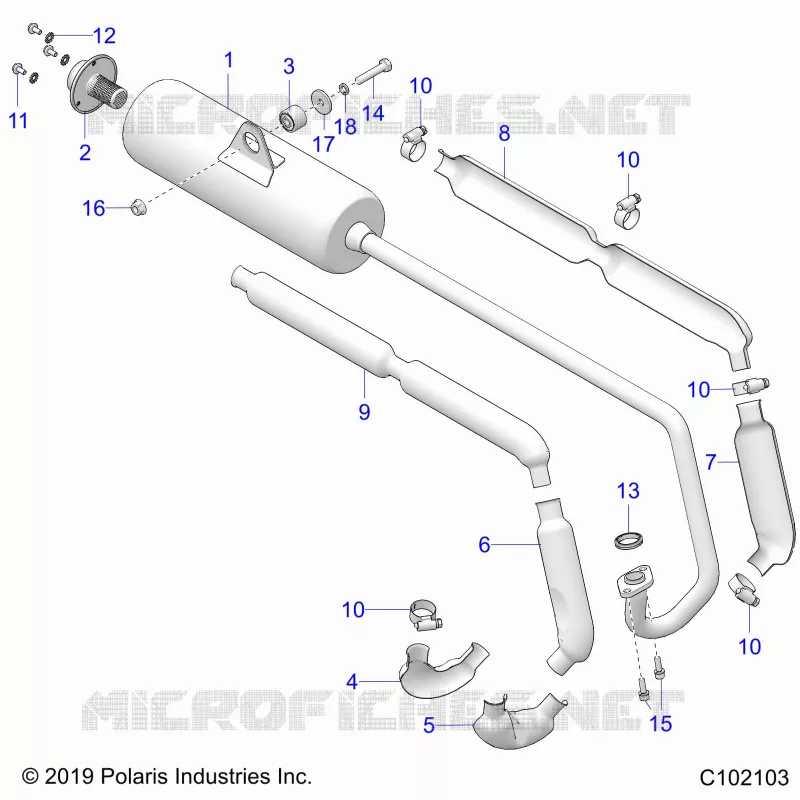 ECHAPPEMENT - A22HBB07B3/BB07B7 (C102103) Polaris OUTLAW 70 2022 OUTLAW 70  OUTLAW 70