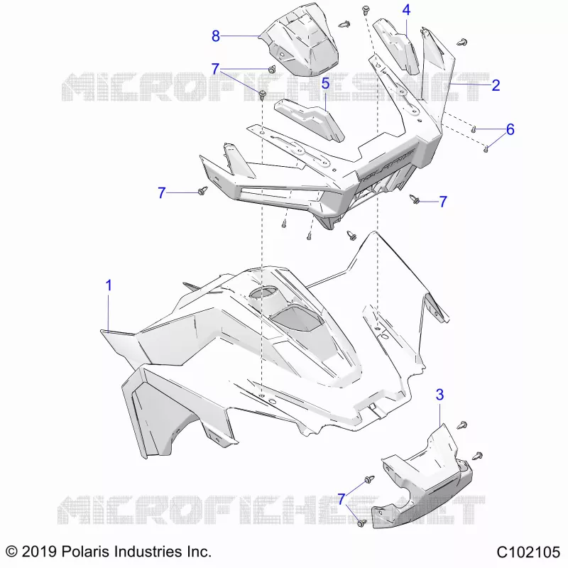 FRONT - A22HBBB07B3/BB07B7 (C102105) Polaris OUTLAW 70 2022 OUTLAW 70  OUTLAW 70