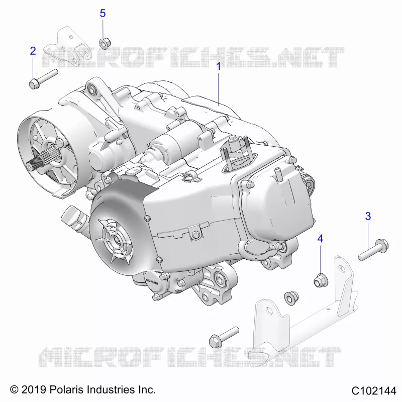 MOTEUR, MOTEUR AND TRANSMSSION MOUNTING - A22HBB07B3/BB07B7 (C102144) Polaris OUTLAW 70 2022 OUTLAW 70  OUTLAW 70
