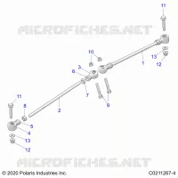 BIELLETTES DE DIRECTIONS   A22SEE57K2/KK (C0211267 4) pour Polaris SPORTSMAN 570 de 2022