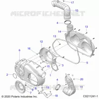 BODY, COUVERCLE D'EMBRAYAGE   A22SEE57K2/KK (C0211241 1) pour Polaris SPORTSMAN 570 de 2022