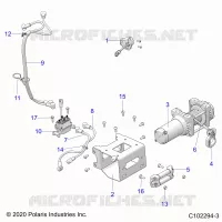 CHASSIS, TREUIL   A22SEE57KK (C102294 3) pour Polaris SPORTSMAN 570 de 2022