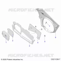 CLOSE OFF PANEL and ACCESS PANEL   A22SEE57K2/KK (C0211236 7) pour Polaris SPORTSMAN 570 de 2022