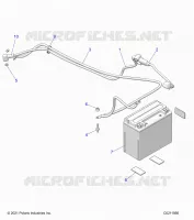 ELECTRICITE, BATTERY   A22SEE57K2/KK (C0211566) pour Polaris SPORTSMAN 570 de 2022
