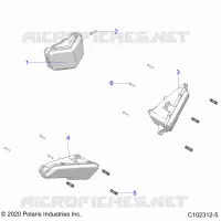 ELECTRICITE, HEADLIGHTS   A22SEE57K2/KK (C102312 5) pour Polaris SPORTSMAN 570 de 2022