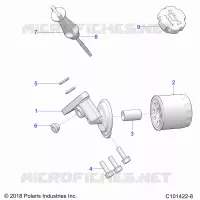 FILTRE A HUILE AND DIPSTICK   A22SEE57K2/KK (C101422 8) pour Polaris SPORTSMAN 570 de 2022