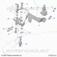FREINS, VALVE SYSTEM   A22SEE57K2/KK (C102313 3) pour Polaris SPORTSMAN 570 de 2022
