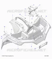 HABITACLE AVANT   A22SEE57K2/KK (C0211569) pour Polaris SPORTSMAN 570 de 2022