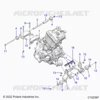 MOTEUR, MOUNTING   A22SEE57K2/KK (C102397) pour Polaris SPORTSMAN 570 de 2022