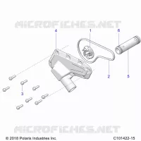 MOTEUR, WATERPUMP IMPELLER AND COVER   A22SEE57K2/KK (C101422 15) pour Polaris SPORTSMAN 570 de 2022