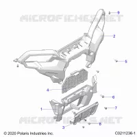 PARE CHOCS AVANT   A22SEE57K2/KK (C0211236 1) pour Polaris SPORTSMAN 570 de 2022