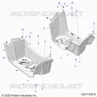 REPOSES PIEDS   A22SEE57K2/KK (C0211236 8) pour Polaris SPORTSMAN 570 de 2022