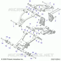 SUSPENSION ARRIERE CONTROL ARM, MOUNTING   A22SEE57K2/KK (C0211229 2) pour Polaris SPORTSMAN 570 de 2022
