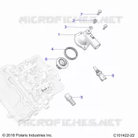 THERMOSTAT AND COVER   A22SEE57K2/KK (C101422 22) pour Polaris SPORTSMAN 570 de 2022
